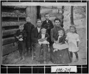 [Photograph of members of Samuel Taylor family beside home, Rabun County, Georgia, ca. 1909]