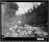 [Photograph of outing at "Witches Head," Tallulah Gorge, Rabun County, Georgia, 1899 Aug.]