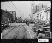Photograph of Broad Street with Confederate Monument in background, Augusta, Richmond County