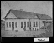[Photograph of Central of Georgia depot, Ellaville, Schley County, Georgia, ca. 1920-1939]