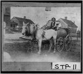 [Photograph of W.C. Hicks transporting kerosene, Stephens County, Georgia, ca. 1900]