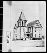 [Photograph of cadets at Mountville Military Institute in front of the school, Mountville, Troup County, Georgia, ca. 1896-1897]