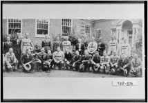 [Photograph of LaGrange Rotary Club members in front of the Memorial Library, LaGrange, Troup County, Georgia, 1930 Oct. 8]