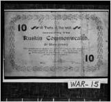 [Photograph of script issued by Ruskin Commonwealth for use by members, Ruskin, Ware County, Georgia, between 1899 and 1902]