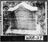 [Photograph of grave of Mary A. Calkins, Ruskin, Ware County, Georgia, 1961]