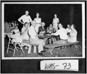 [Photograph of family enjoying supper in backyard, Sandersville, Washington County, Georgia, 1954]