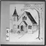 [Drawing of Grace Episcopal Church, Sandersville, Washington County, Georgia, 1965]