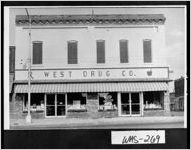 [Photograph of West Drug Company, Sandersville, Washington County, Georgia, 1970]