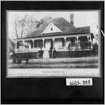 Parsonage Sandersville, Ga., reading left from right-- Rev. L. W. Colson and family, Messrs W. R. Beach, L. H. Holt, G. F. Dukes, Bldg. Com
