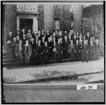 [Photograph of group of men in front of Masonic hall, Sandersville, Washington County, Georgia, ca. 1909]