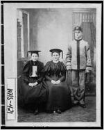 [Photograph of Warthen family children in school graduation gowns and uniform, Sandersville, Washington County, Georgia, ca. 1896]