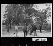 [Photograph of African-American students playing basketball, Sandersville, Washington County, Georgia, 1953]