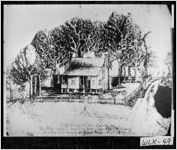 Oak Grove, Wilkes County, Ga. The place I was born. Birthplace of Dr. T. H. Chivers. Drawn with a pen by memory at Mount. Virre in New York Oct 18, 1851