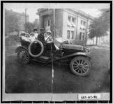 [Photograph of Hester Stephens family members in automobile, Monroe, Walton County, Georgia, between 1910 and 1920]