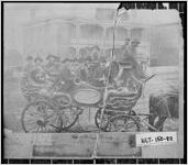 [Photograph of band members in musical wagon, Monroe, Walton County, Georgia, ca. 1880-1890]