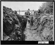 [Photograph of workmen working on a waterline extension, Dalton, Whitfield County, Georgia, 1951]