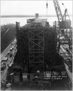 [Photograph of the Liberty ship R. Ney McNeely under construction, J.A. Jones Construction Company shipyard, Brunswick, Georgia, 1944 Jan. 28]