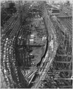 [Photograph of the Liberty ship Alexander S. Clay under construction (second view), J.A. Jones Construction Company shipyard, Brunswick, Georgia], 1944 May 23