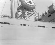 [Photograph of workers aboard a Liberty ship, J.A. Jones Construction Company shipyard, Brunswick, Georgia, 1943-1945?]
