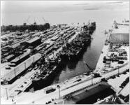 [Photograph of the J.A. Jones Construction Company docks, Brunswick, Georgia, 1943-1945?]