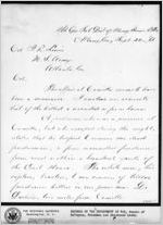 Letter: Freedman's Bureau, Subdistrict Headquarters, Albany, Georgia, to Colonel John Randolph Lewis, Atlanta, Georgia, 1868 Sept. 20