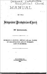 Manual of the Independent Presbyterian Church of Savannah
