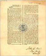 [Address] 1837 Mar. 22, Headquarters, New Echota, G[eorgi]a / Br[i]g[adier] Gen[era]l John E. Wool