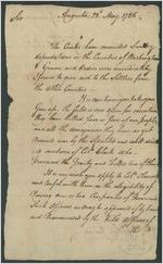 [Letter] 1786 May 23, Augusta, [Georgia to] Capt[ain] Joshua Inman
