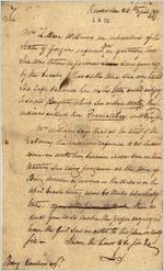 Letter, 1797 Apr. 26, Knoxville, [Tennessee to] Benjamin Hawkins / J[ohn] S[evier]  of an image