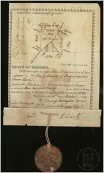 [Land grant with map for plot in] Irwin County, Georgia, 1820 Dec. 6 / [signed by] John Clark, Governor [of Georgia]