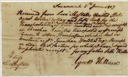 [Receipt] for transportation of Cherokee an[n]uities, 1807 June 5, Savannah, Georgia