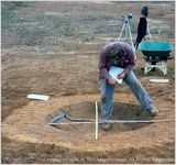 [Photograph of an archaeological pit feature at the former site of the mid-18th century Cherokee town of Chota, taken in 1974] / [by David Stansberry]