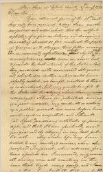 Letter, 1821 Aug. 27, Fair Hope, McIntosh County, Georgia [to] Major Gen[era]l Daniel Newnan, Milledgeville, Georgia / J. McIntosh