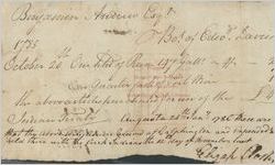 [Receipt for goods] received at [the Treaty of] Galphinton, 1785 Oct. 20 / [received by] Benjamin Andrew ; [endorsed by] Elijah Clarke