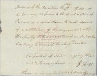 [Receipt for travel expenses] to the Creek Nation of Indians as a commitioner [i.e., commissioner]