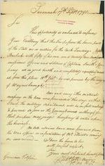[Letter] 1791 Sept. 17, Savannah [to] Governor [Edward] Telfair, Augusta / Richard Call