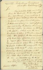 [Letter] 1791 July 15, Rocky Spring Encampment, [Baldwin County, Georgia to] Governor [Edward] Telfair / Major Rich[ar]d Call
