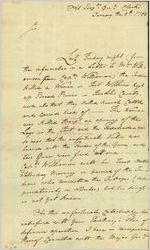 [Letter] 1793 Jan. 9, [to] Governor [of Georgia, Edward] Tellfair [i.e., Telfair], Augusta, G[eorgi]a / Augustus C[hristian] Geo[rge] Elholm