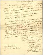 Letter, 1794 May 31, Fort Fidius, [Georgia to] Georgia Governor [George] Mathews, Augusta / R. Brook Roberts [?]