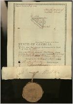 [Land grant with map for plot in] Baldwin County, Georgia, 1806 Feb, 1 / [signed by] Jno. [i.e., John] Milledge, Governor of Georgia