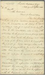 [Communication] 1822 Nov. 29, Executive Department, Milledgeville, Georgia to the Senate and House of Representatives [of Georgia ?] / John Clark