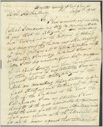 Letter, 1825 July 11, Fort Troup, Fayette County, [Georgia] to George M. Troup, [Governor of Georgia], Milledgeville, G[eorgi]a / Gen[era]l Alexander Ware