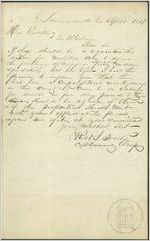 Letter, 1837 Sept. 23, Lawrenceville, [Georgia to] Geo[rge] R. Gilmer, [Governor of Georgia], Milledgeville, Georgia / Rob[er]t S. Foster
