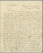 [Letter] 1842 Feb. 10, Camden County, Georgia [to] Charles J. McDonald, Governor of Georgia, Milledgeville, Georgia / Capt[ain] Aaron Jernigan