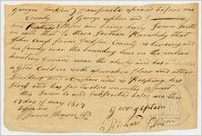 [Affidavit of] Georg Uptain [and] Richard Ellison, 1817 May 17, Jackson County, Georgia / [sworn to] before James Strawn
