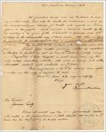 Letter, 1815 May 30, Fort Hawkins, [Georgia to Peter] Early, Governor [of Georgia], Milledgeville / Colo[nel] Benjamin Hawkins