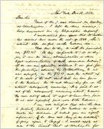 [Letter] 1854 Dec. 13, New York [to William Holland Thomas] / Ben E. Green of an image
