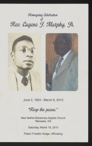Funeral program for Rev. Eugene J. Murphy, Jr.