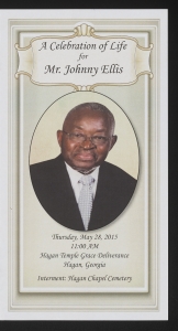 Funeral program for Mr. Johnny Ellis