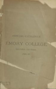 Annual catalogue of the officers, alumni and students of Emory College, Oxford, Georgia, 1885-1886